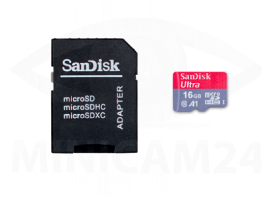 Карта памяти SDHC Micro SanDisk Ultra 16GB+ SD adapter - 2