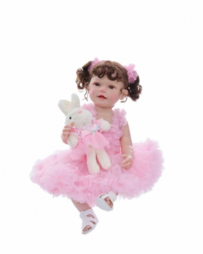 Силиконовая кукла Реборн девочка Габриэль, 55 см-3