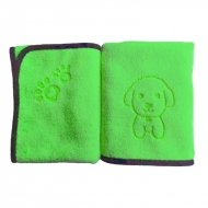 Полотенце для собак и кошек впитывающее из микрофибры 70*140см Petty зеленое